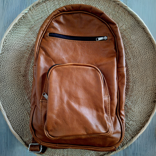 Leather Backpack – Tan