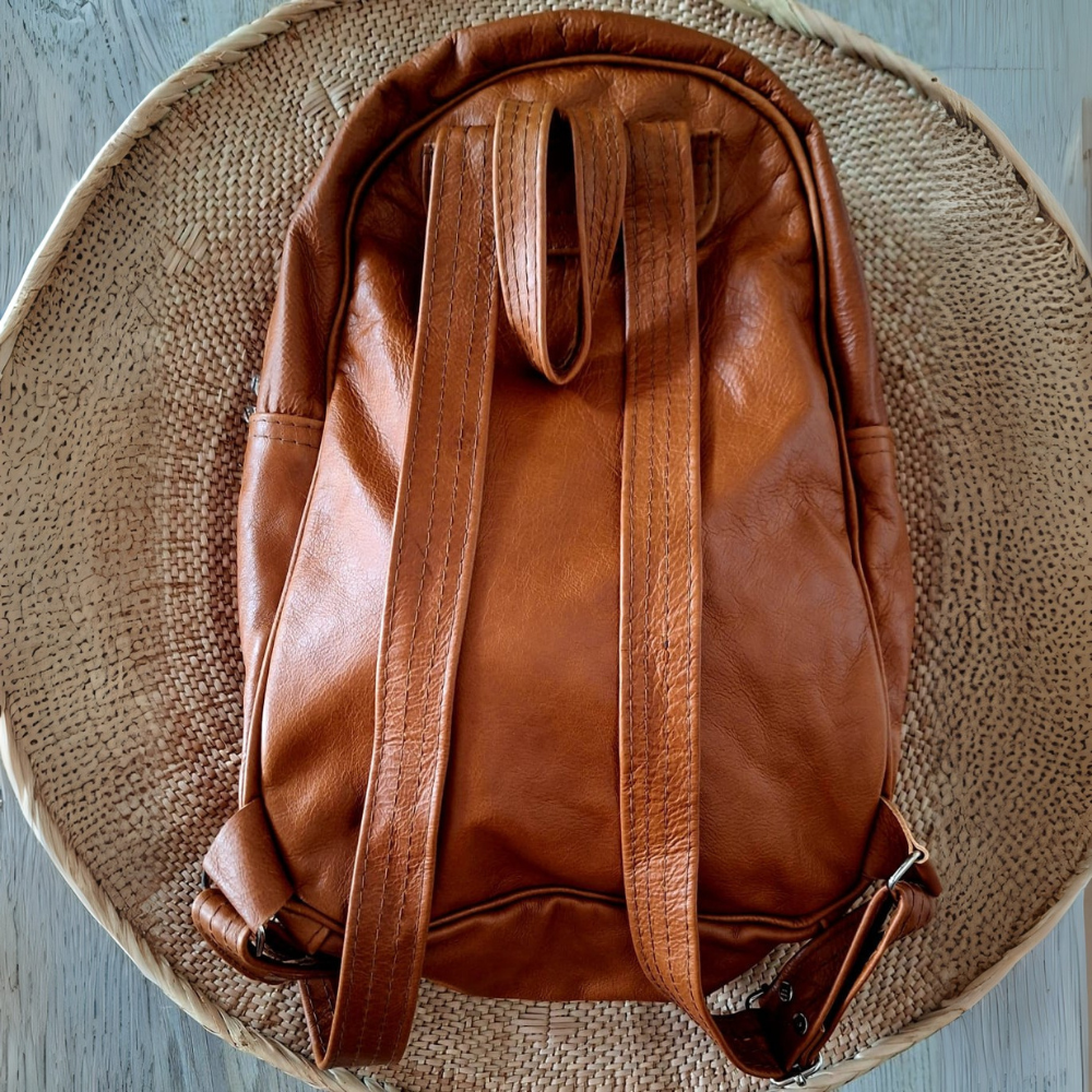 Leather Backpack – Tan