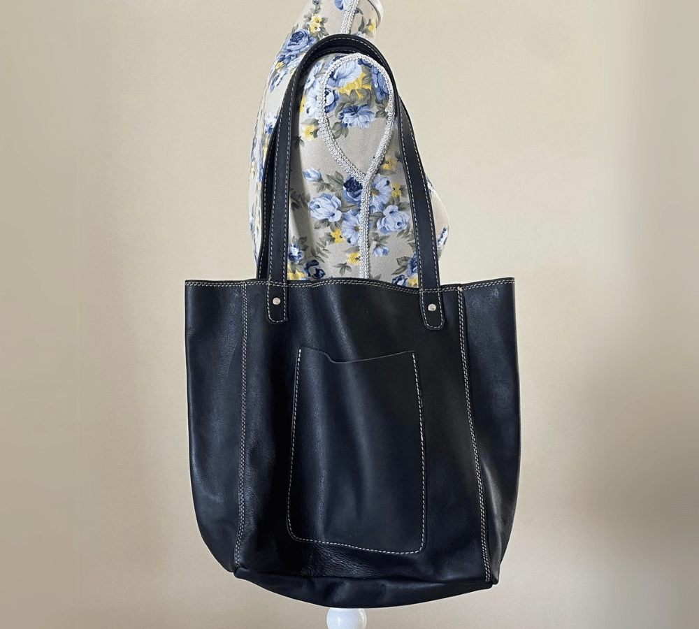 Leather Tote Bag Black