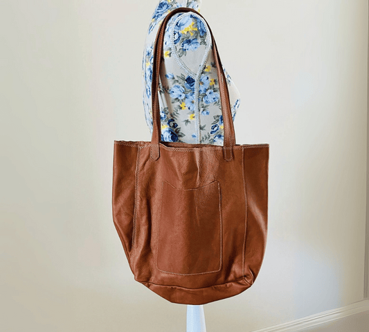 Leather Tote Bag Pecan